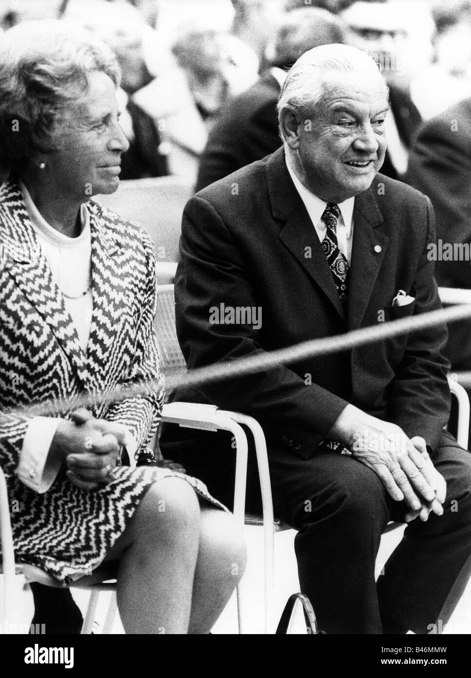 Goppel, Alfons, 1.10.1905 - 24 12.1991, German politician (CSU), Prime Minister of Bavaria 11.12.1962 - 7.11.1978, with wife Gertrud, 1973, , Stock Photo