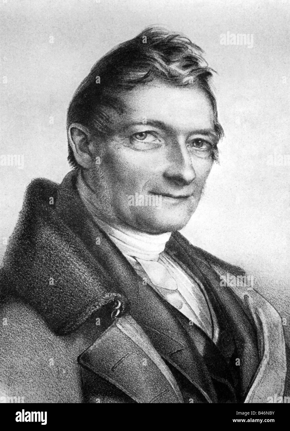 Gabelsberger, Franz Xaver, 9.2.1789 - 4.1.1849, German civil servant, portrait, lithograph, 19th century, , Stock Photo