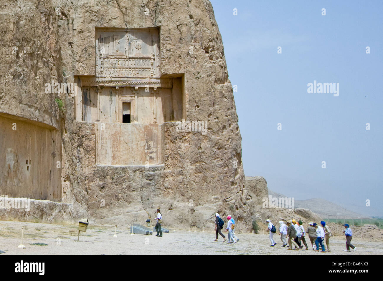 Naqsh e Rostam Tomb of Achaemenid Kings near Persepolis in Iran Stock Photo