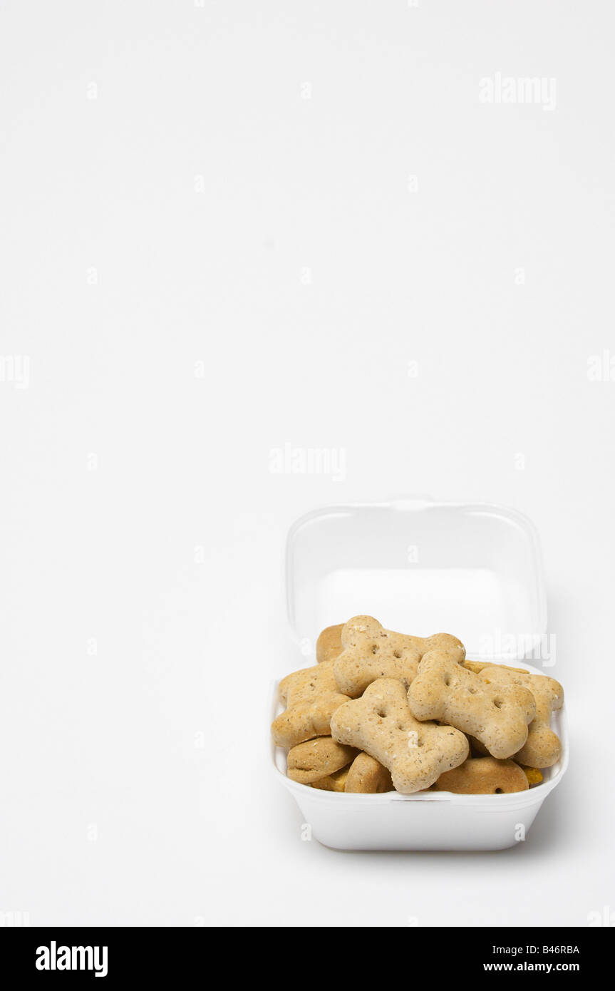 Dog Treats in Styrofoam Container Stock Photo Alamy