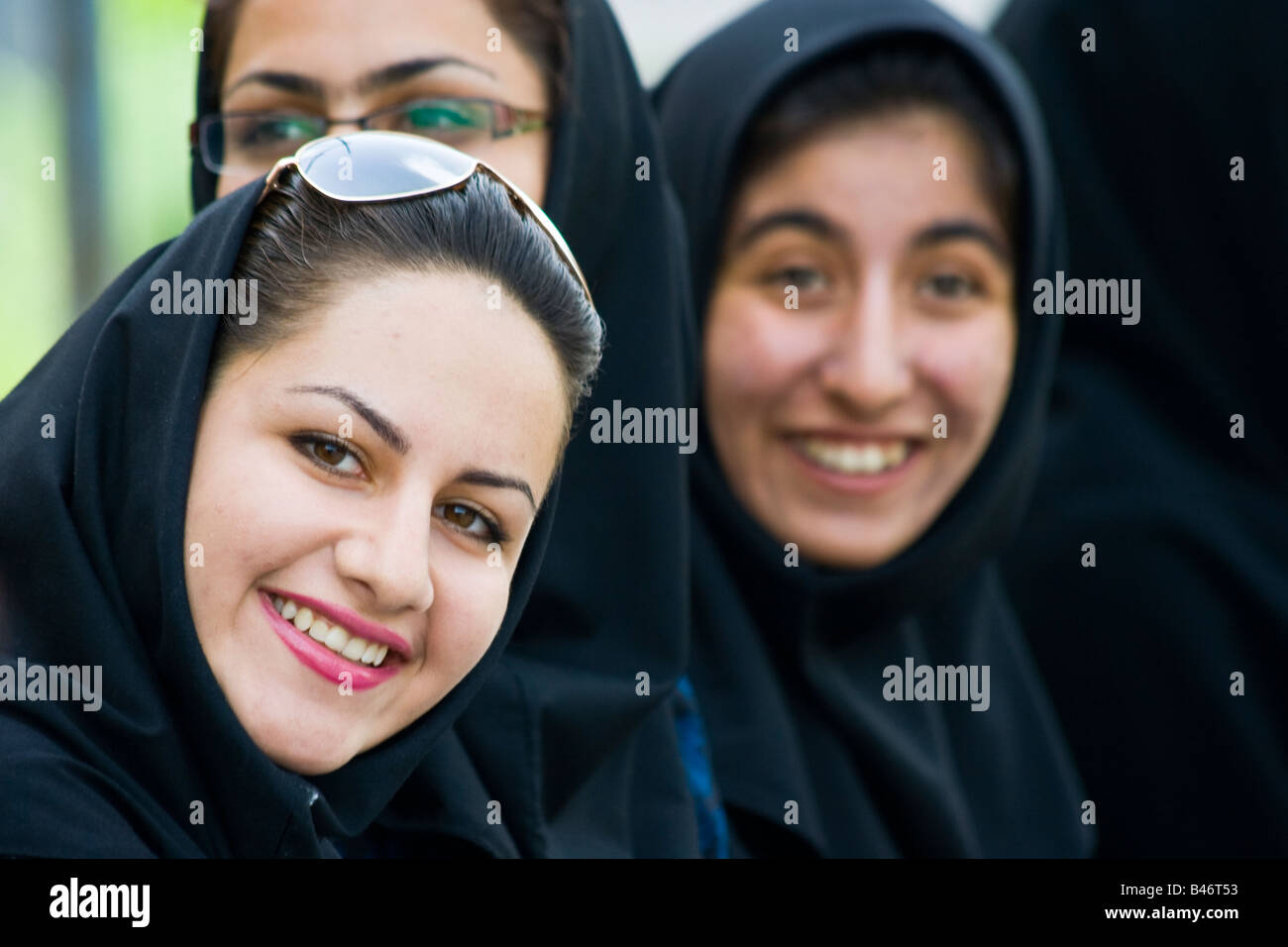 Young Muslim Women Wearing Cover in Esfahan Iran Stock Photo