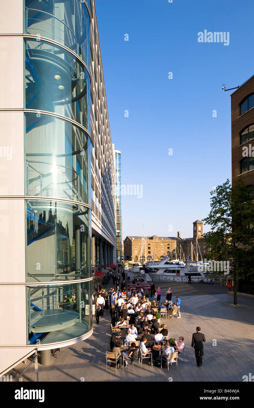 Restaurants and Sidewalk cafe bar in St Katharine Docks London United