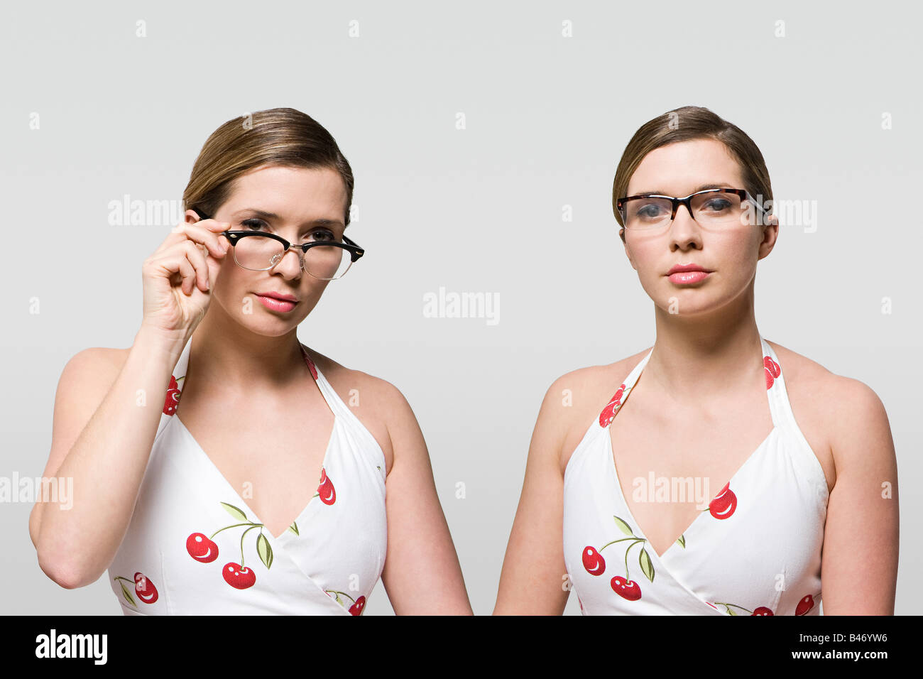 Woman wearing glasses Stock Photo