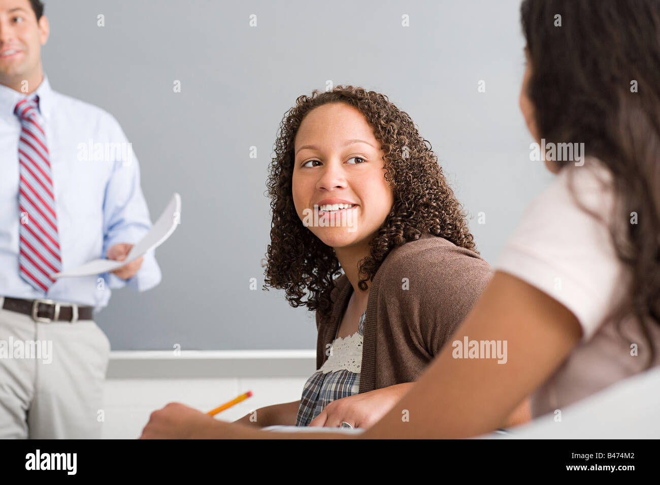 High School Students Talking In Class Stock Photo Alamy High School Students Talking In Class Stock Photo Alamy