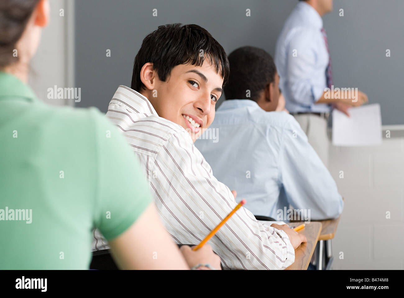 Portrait of a male high school student Stock Photo - Alamy
