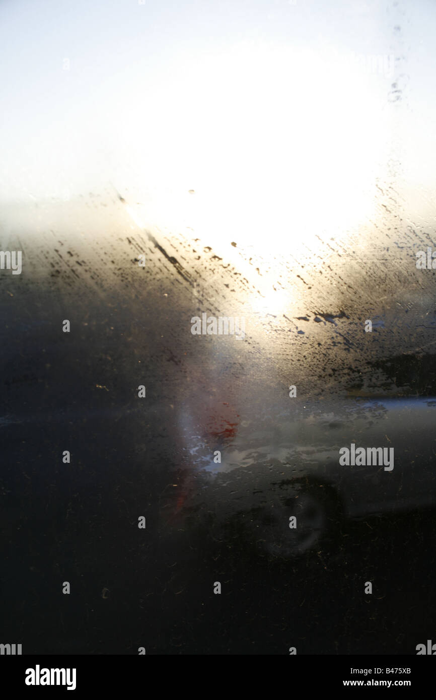 abstract view through condensation drops on car window Stock Photo Alamy