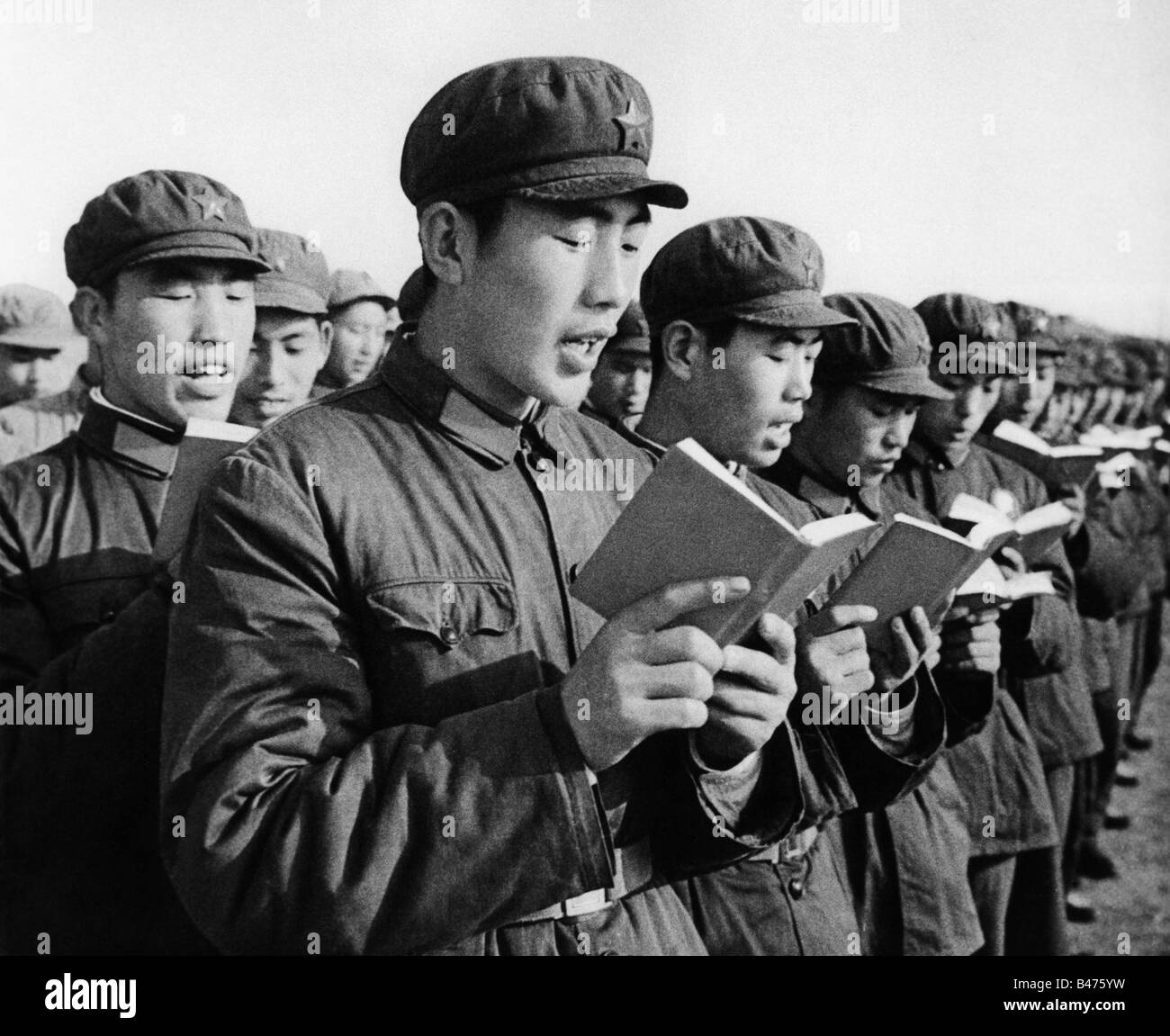 geography / travel, China, people, Chinese soldiers during an official ceremony, 1969, Stock Photo