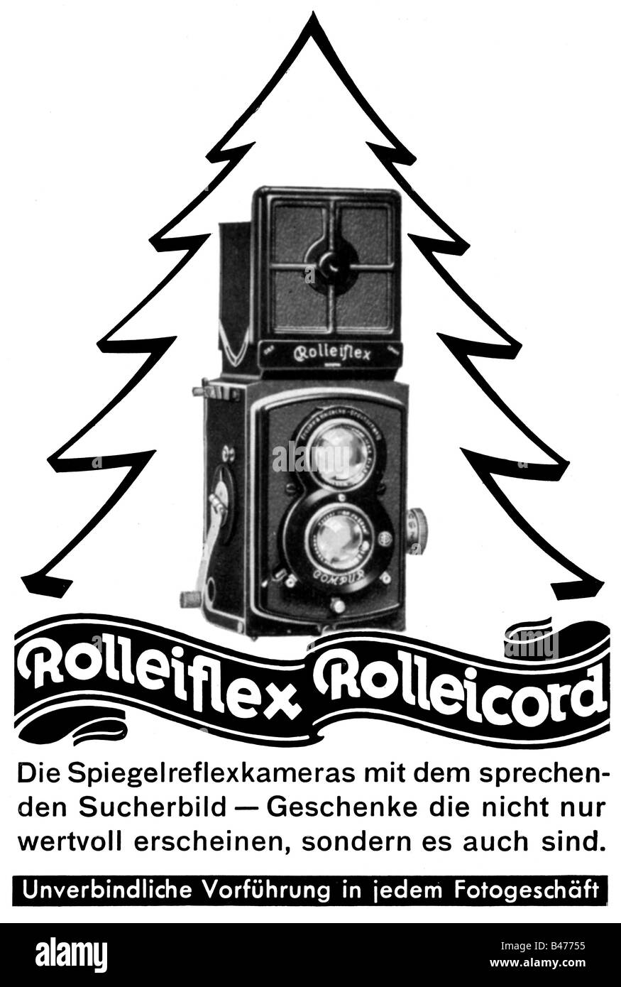 advertising, photography, Rolleiflex, Rolleicord, advert, 'Atlantis', November 1936, , Stock Photo