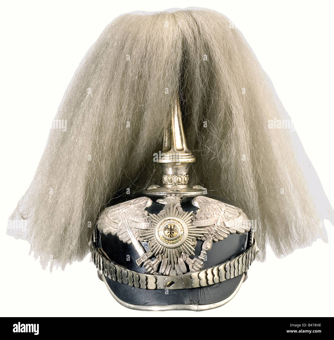 An officer's helmet, for the II and III Battalions of the 1st Foot