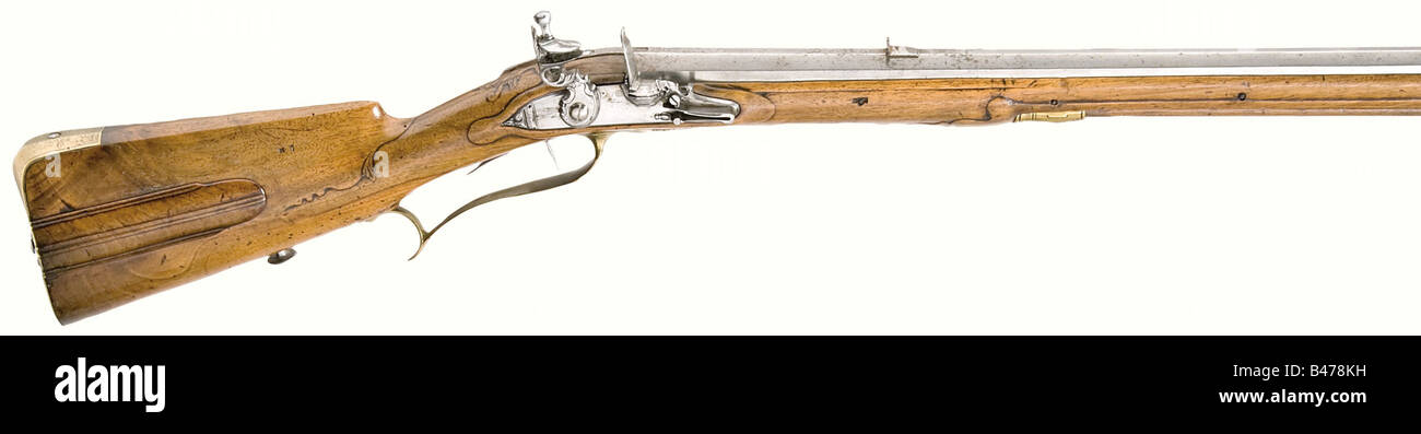 A flintlock hunting rifle, Schintzel, Dessau/Anhalt, dated 1766 ...