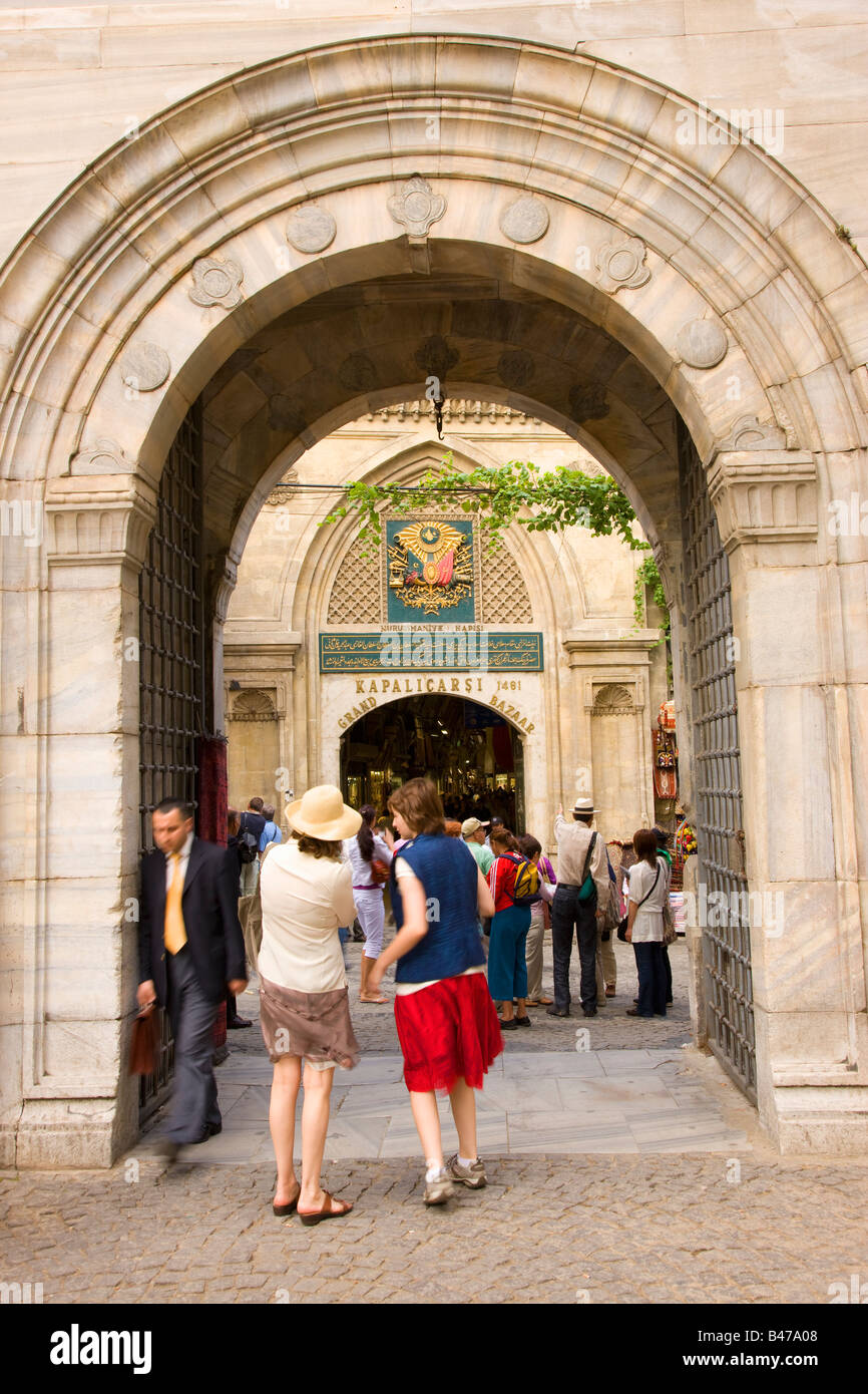 Turkey Istanbul entrance to the Grand Bazaar Stock Photo