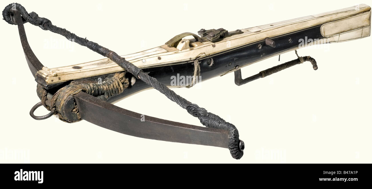 A sporting/hunting crossbow, German, end of the 16th century