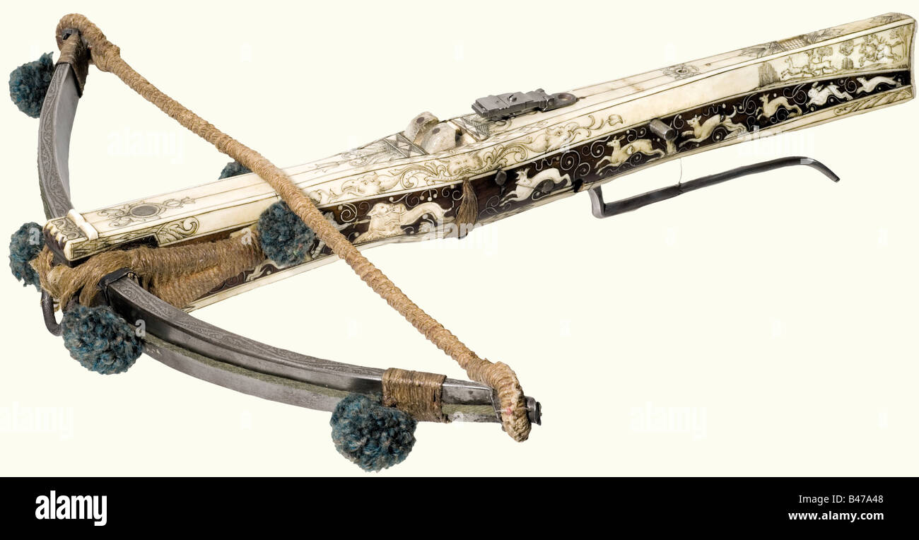 A hunting crossbow, German, 1st half of the 17th century Heavy