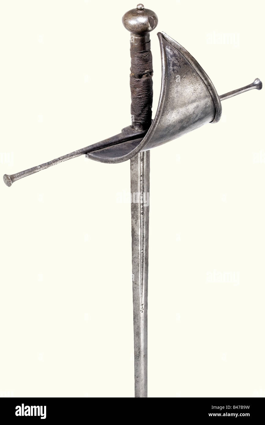 A left hand dagger, Spain, circa 1680 A straight thrusting blade made ...