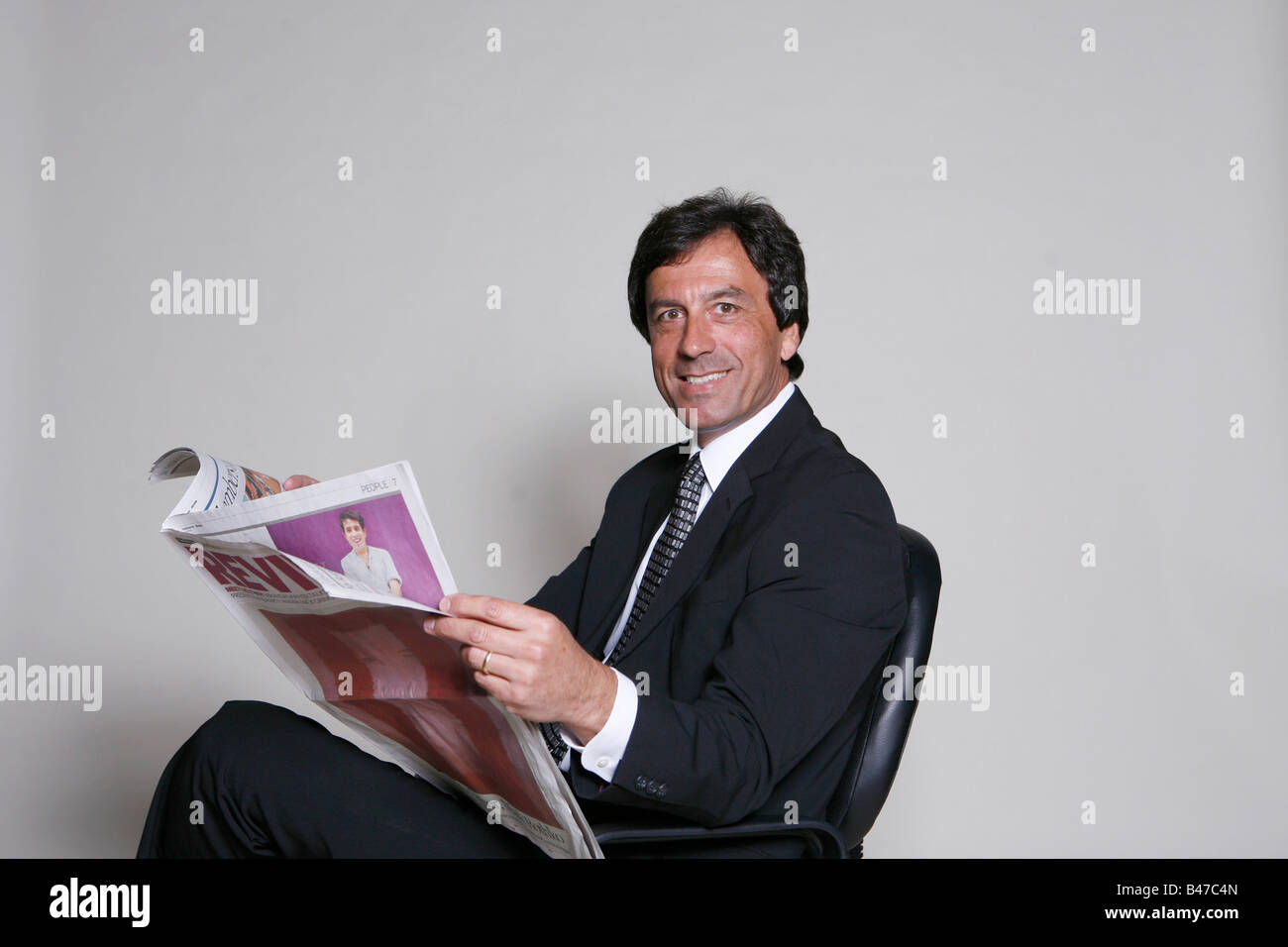 businessman and paper Stock Photo - Alamy