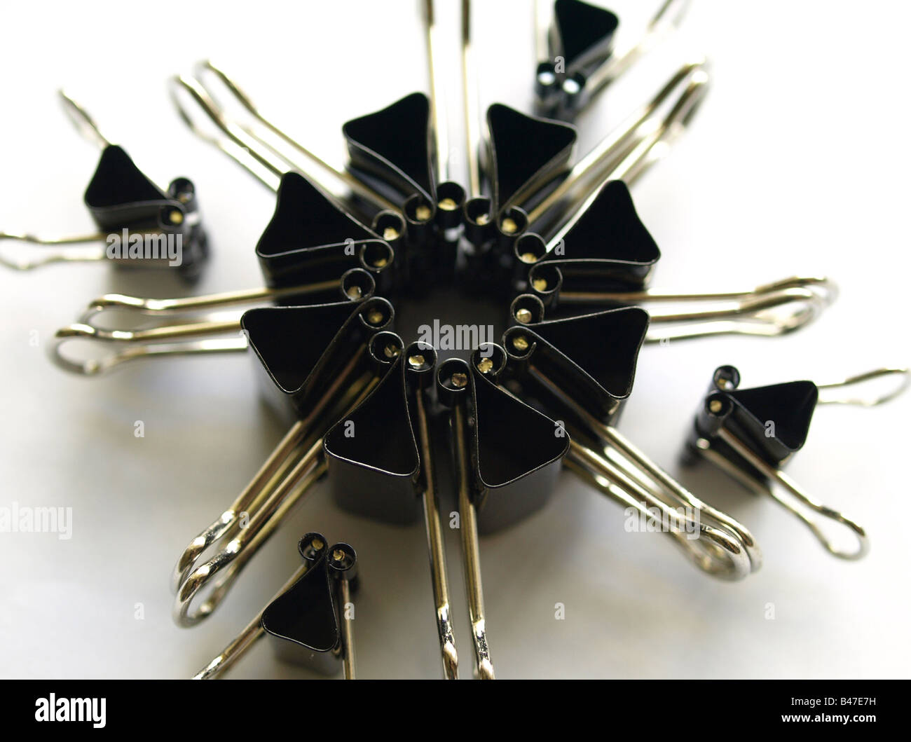 Steel binder clips Stock Photo Alamy