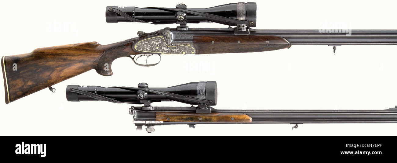 A splendid over and under rifle with interchangeable barrels hi-res ...