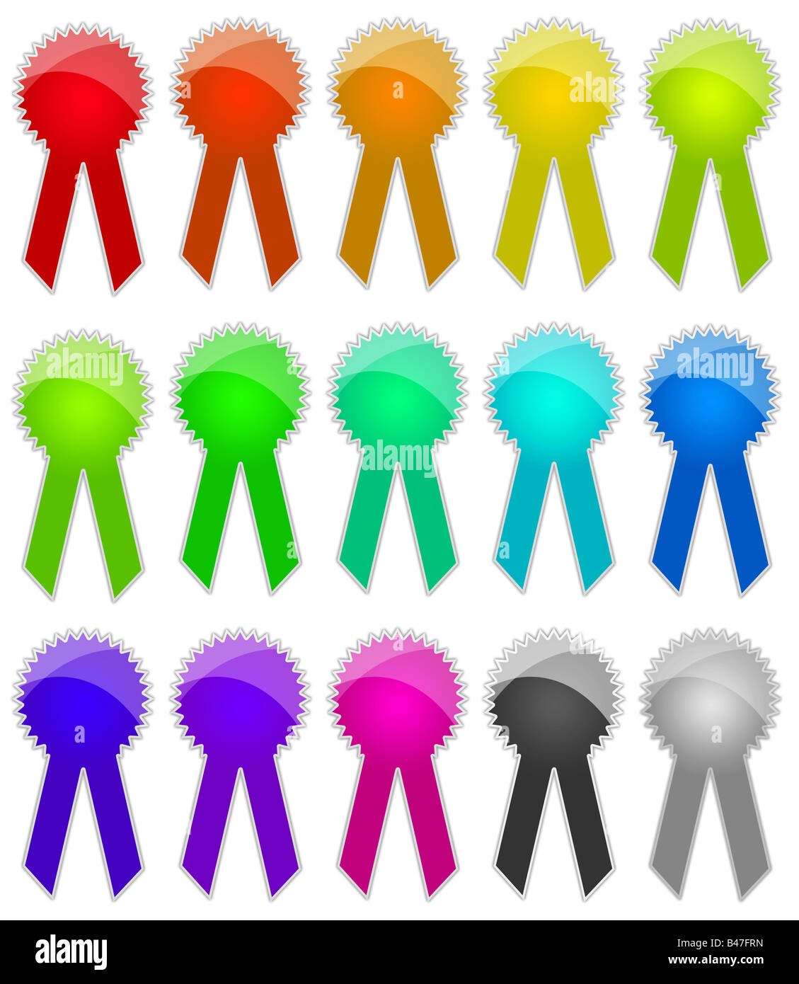 Colored ribbons in aqua style Stock Photo - Alamy