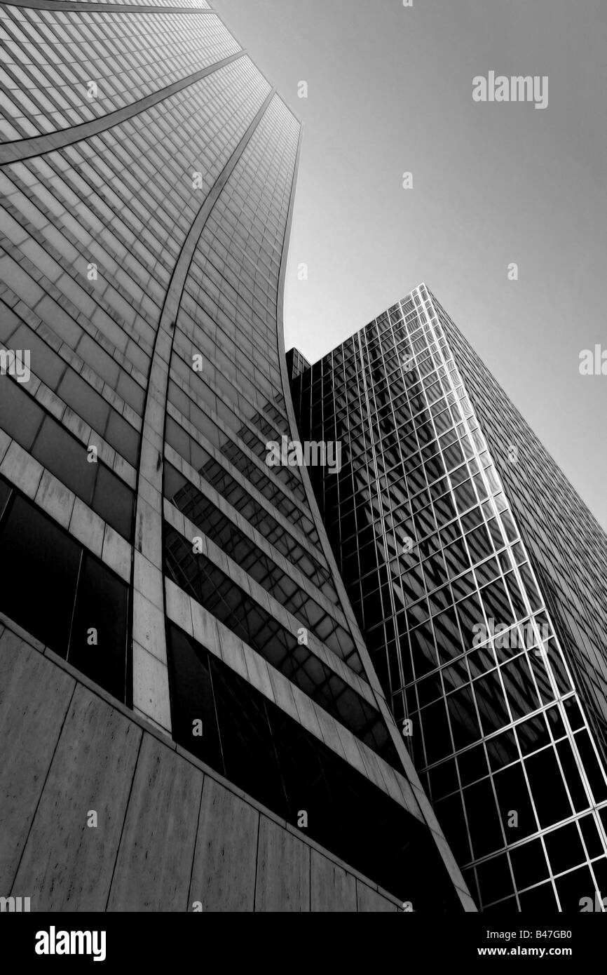 Abstract city skyscraper in black and white Stock Photo Alamy
