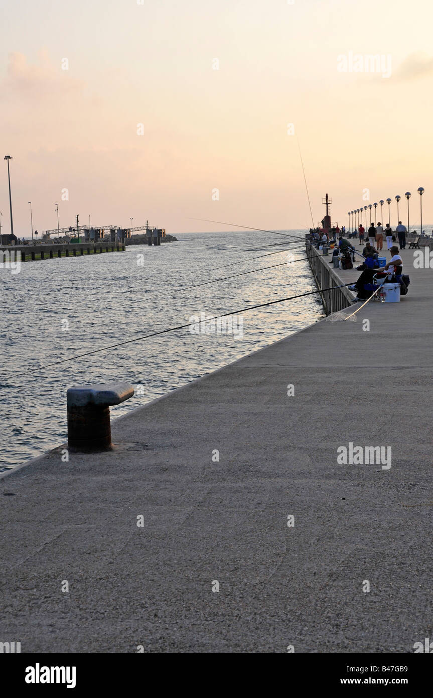 fishing on the river mouth Stock Photo Alamy