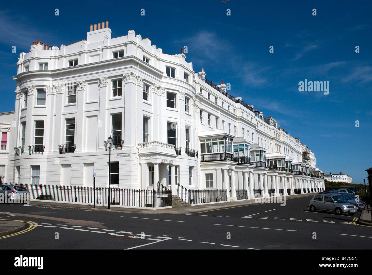 GradeI listed Regency residential houses of Chichester Terrace, Kemptown, Brighton, England