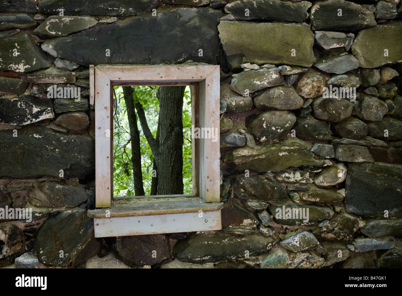 Stone House Wall Stock Photo - Alamy