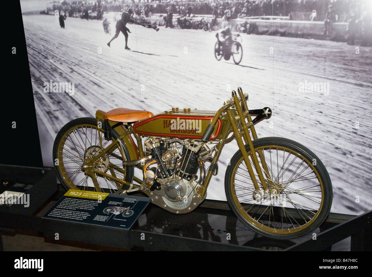 1923 Harley-Davidson motorcycle Freddie Dixon racing bike on display at ...