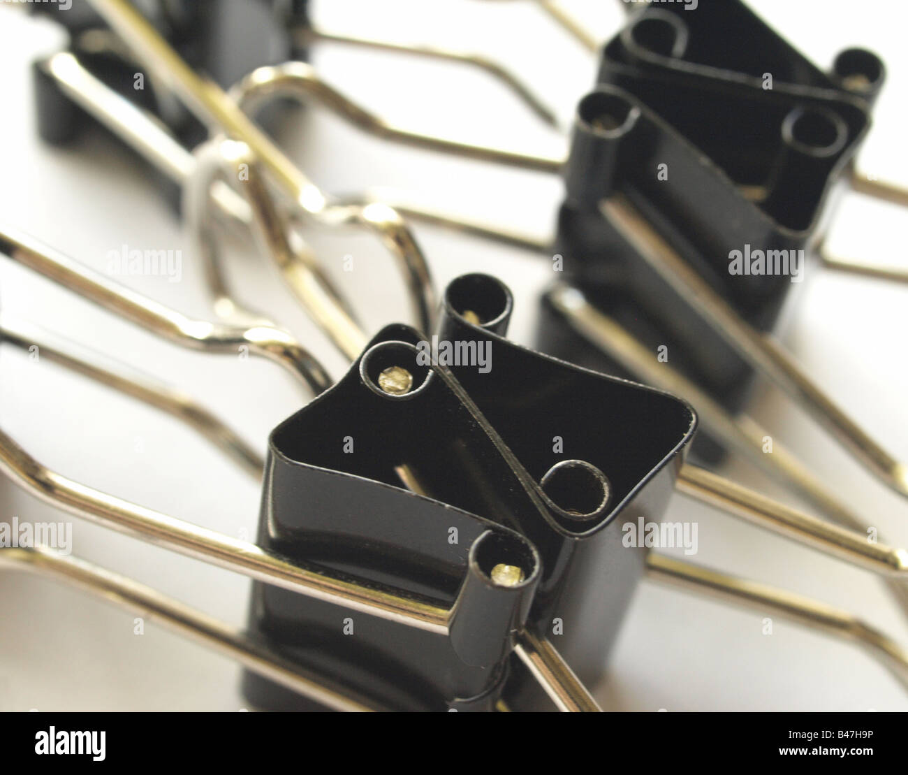 Steel binder clips Stock Photo Alamy