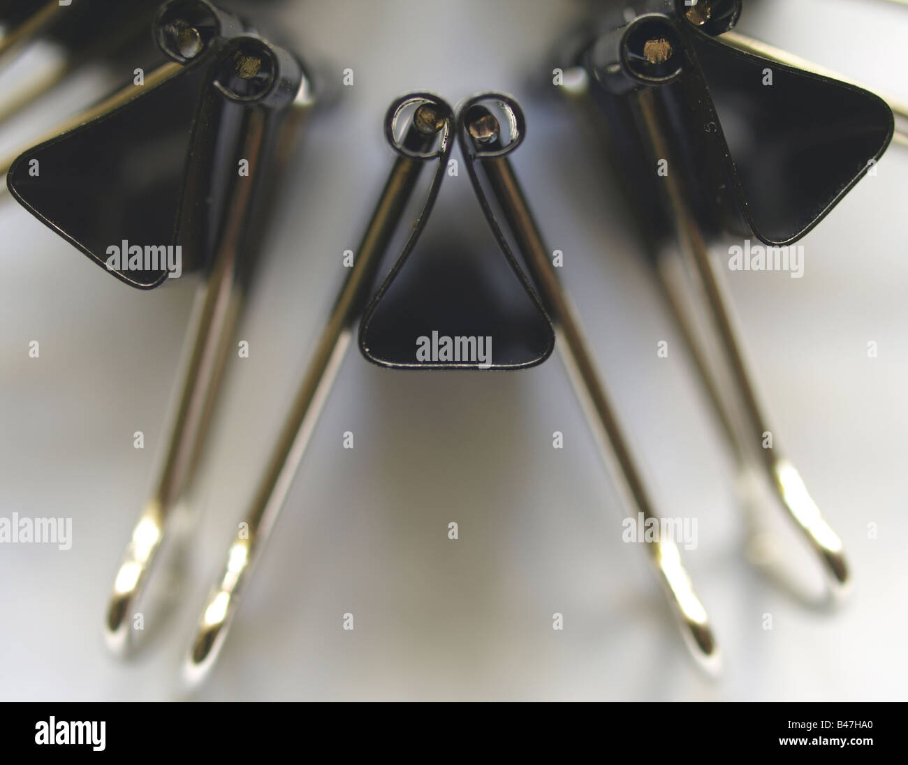 Steel binder clips Stock Photo Alamy