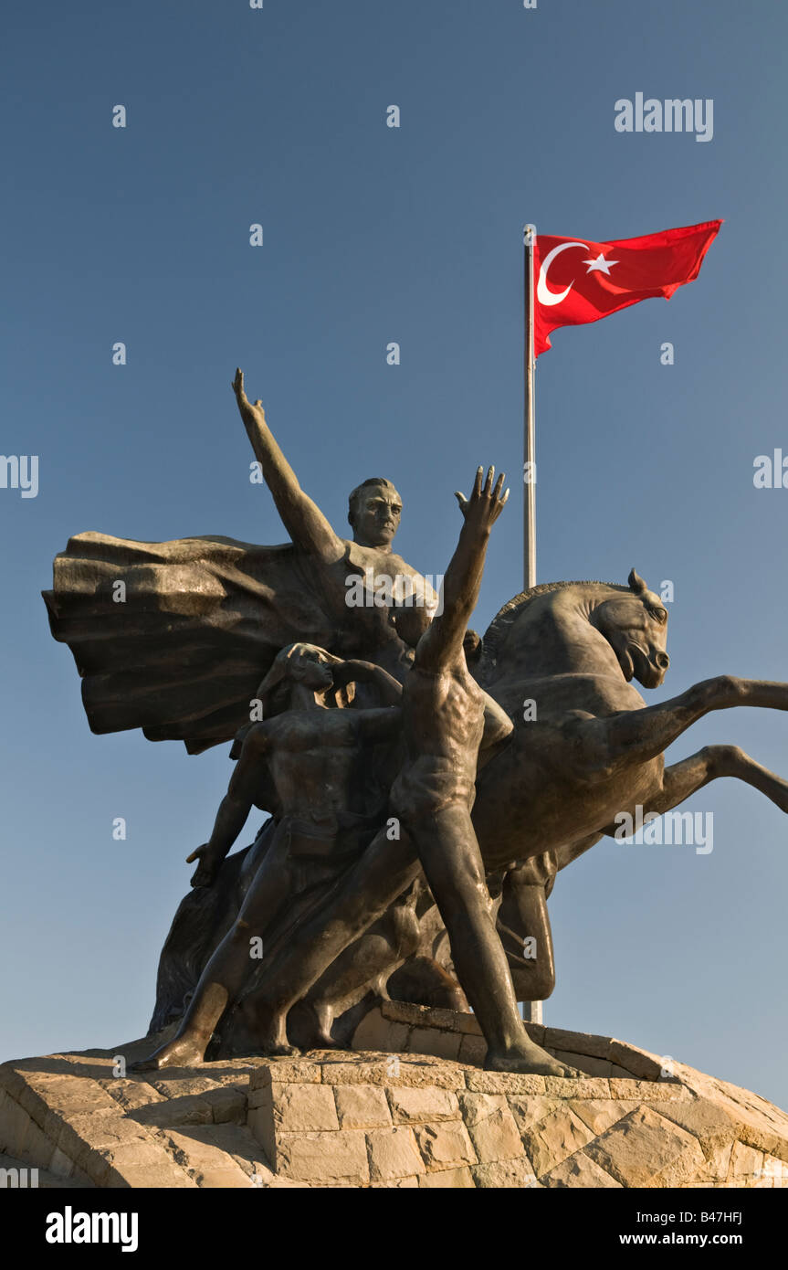 Ataturk statue Antalya Turkey Stock Photo Alamy