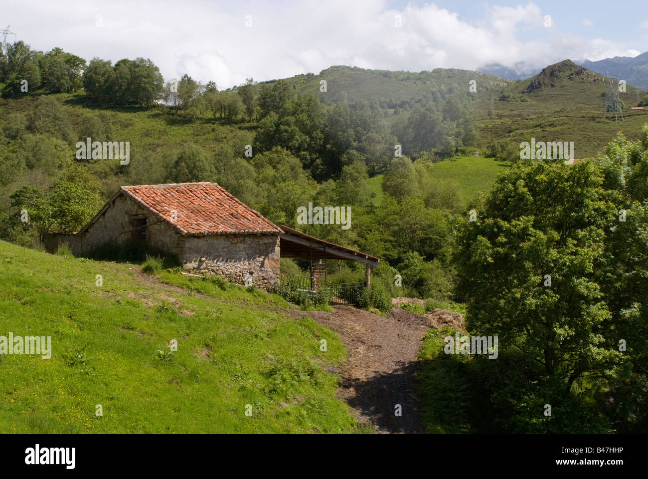 A farm building in Asturias Northern Spain Stock Photo Alamy