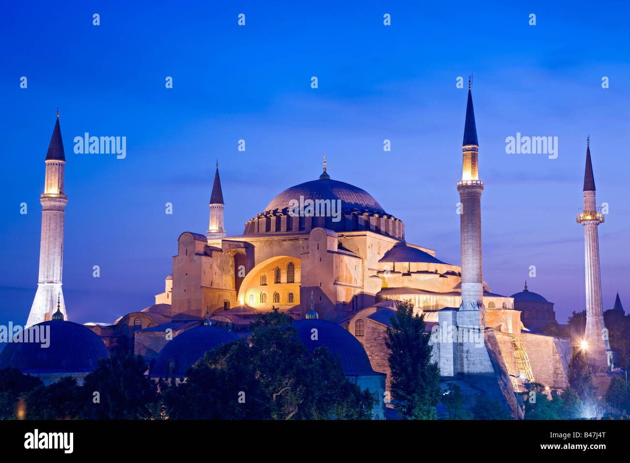 Turkey Istanbul view of the Hagia Sophia Mosque Stock Photo