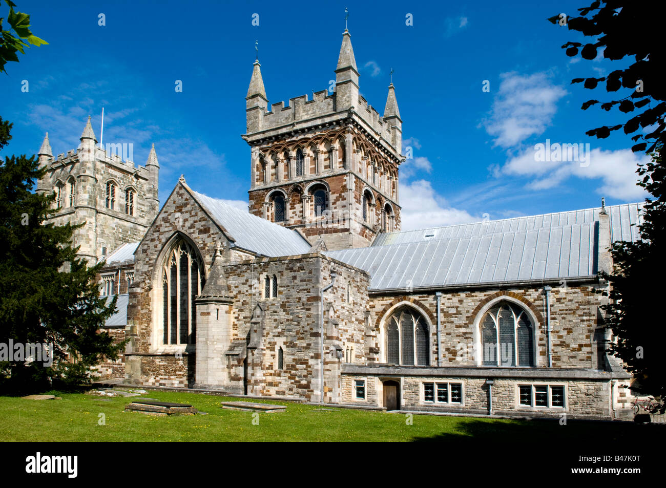 View of Wimborne Minster, Dorset, England, UK Stock Photo Alamy