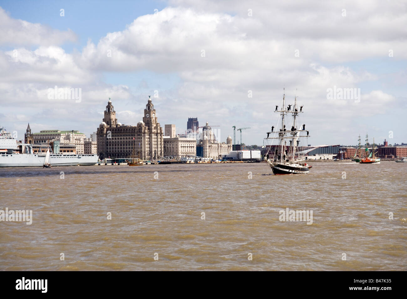 Training Ship the Royalist at the Tall Ships race parade,Liverpool July ...