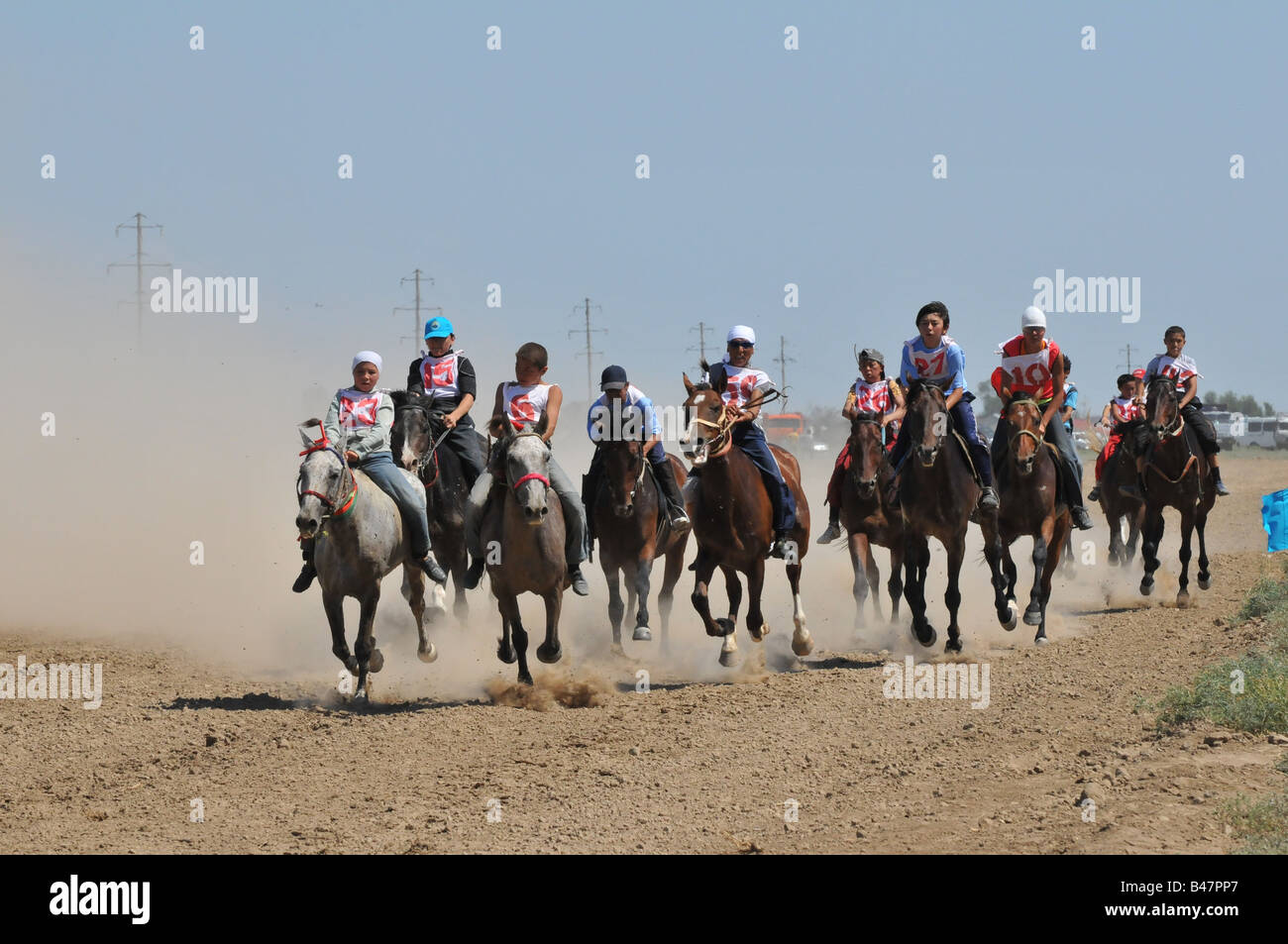 The Annual Atyrau Horse race attracts many competitors and spectators ...