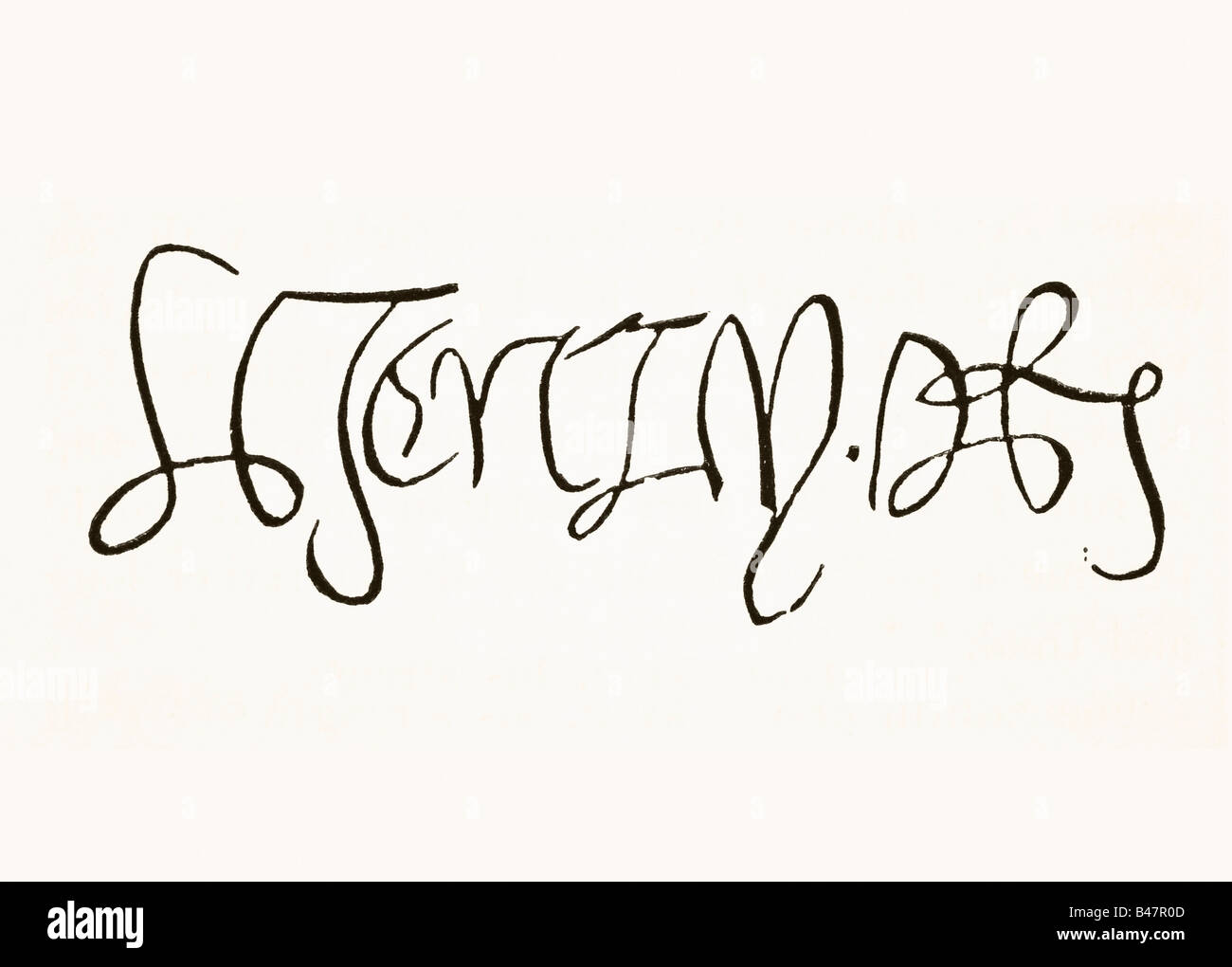 Signature king henry viii england hi-res stock photography and images