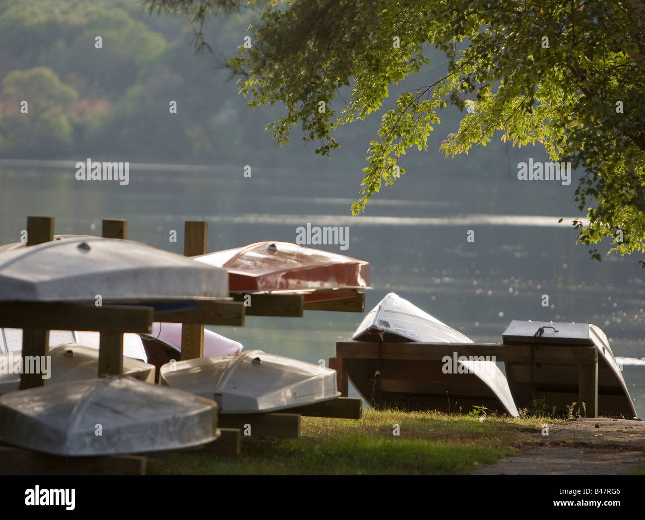 Boats on a rack hi-res stock photography and images - Alamy
