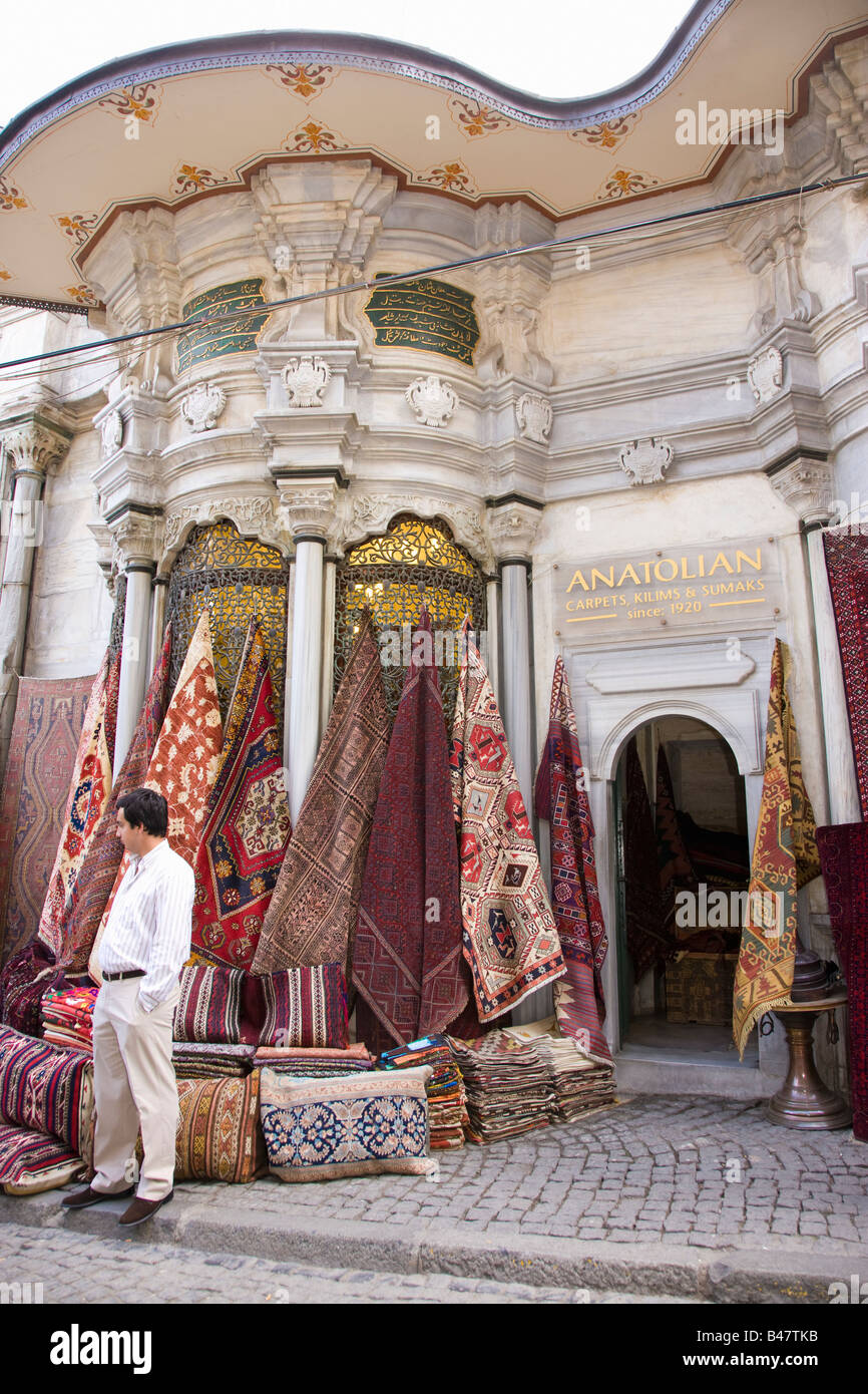 Turkey Istanbul Carpet shop the Grand Bazaar Stock Photo