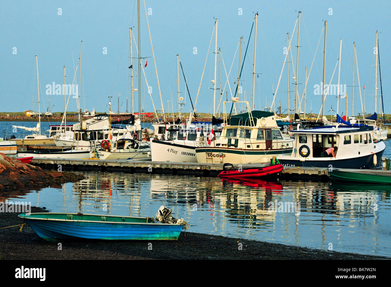 Harbor of de la Grave Island of Havre Aubert Iles de la Madeleine