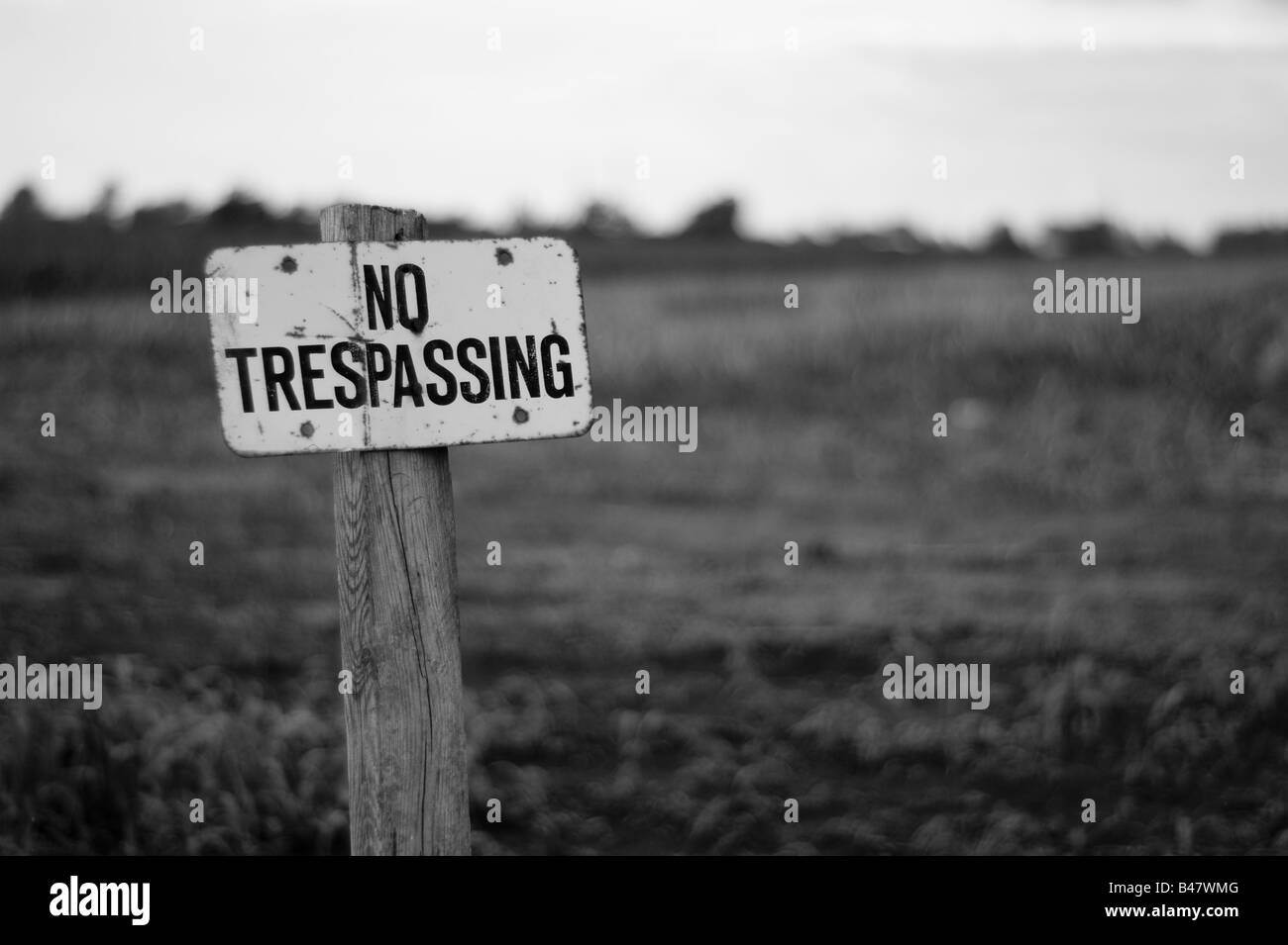 No Trespassing Stock Photo