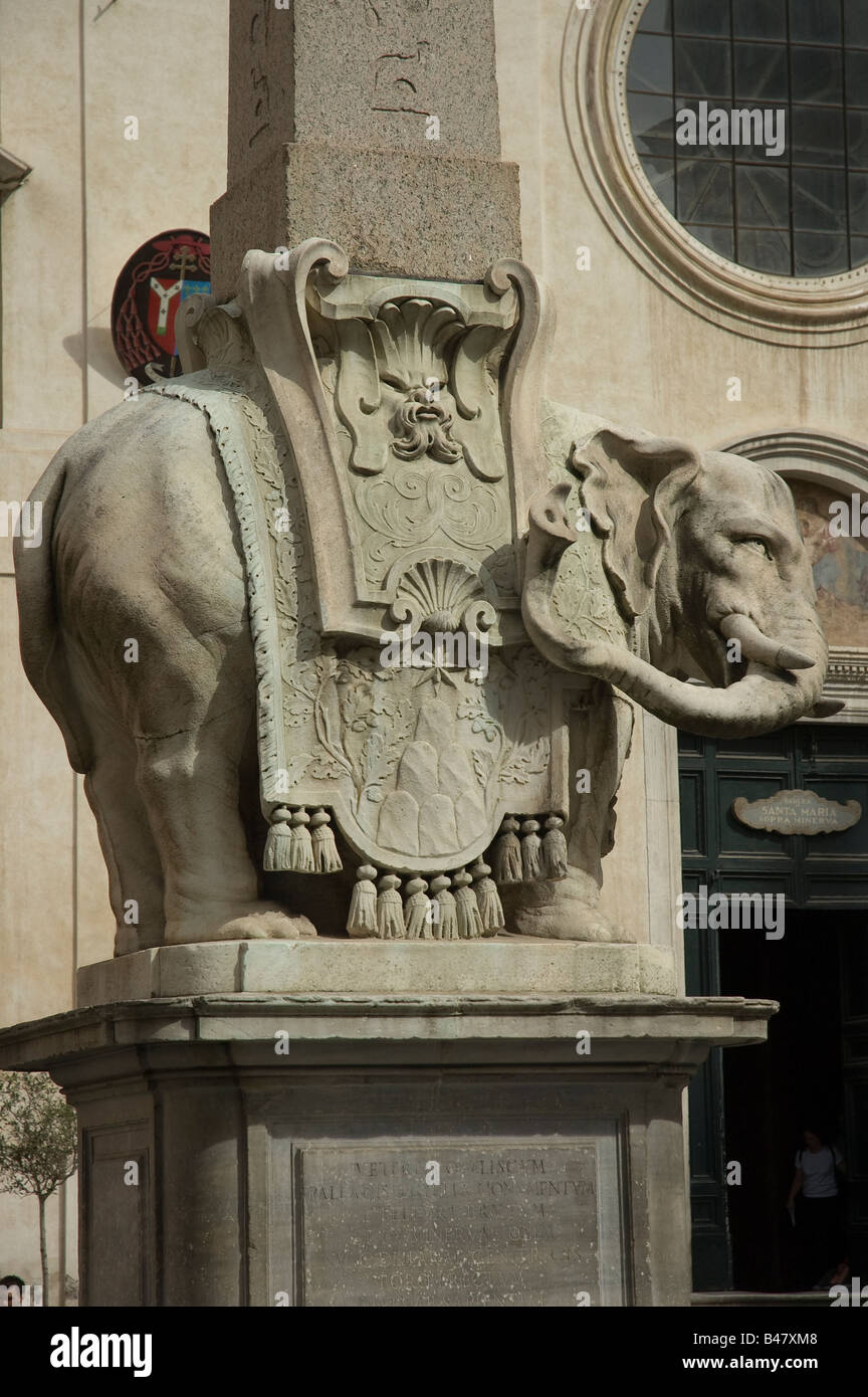 Elephant sculpture from Bernini, Rome, Italy Stock Photo Alamy