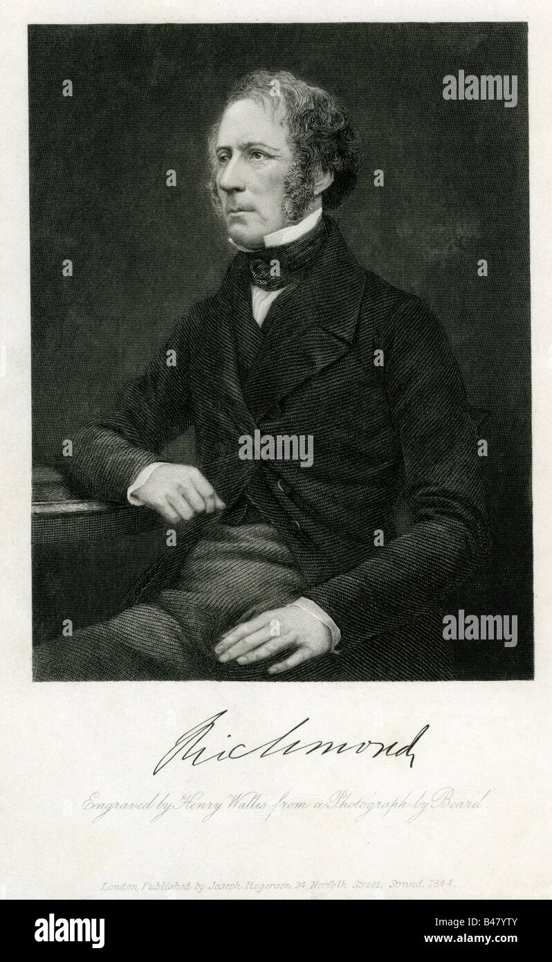 Gorden-Lennox, Charles Henry, Duke of Richmond, 27.2.1818 - 27.9.1903, British politician, half length, steel engraving by Henry Wallis, after photograph by Beard, 19th century, Artist's Copyright has not to be cleared Stock Photo