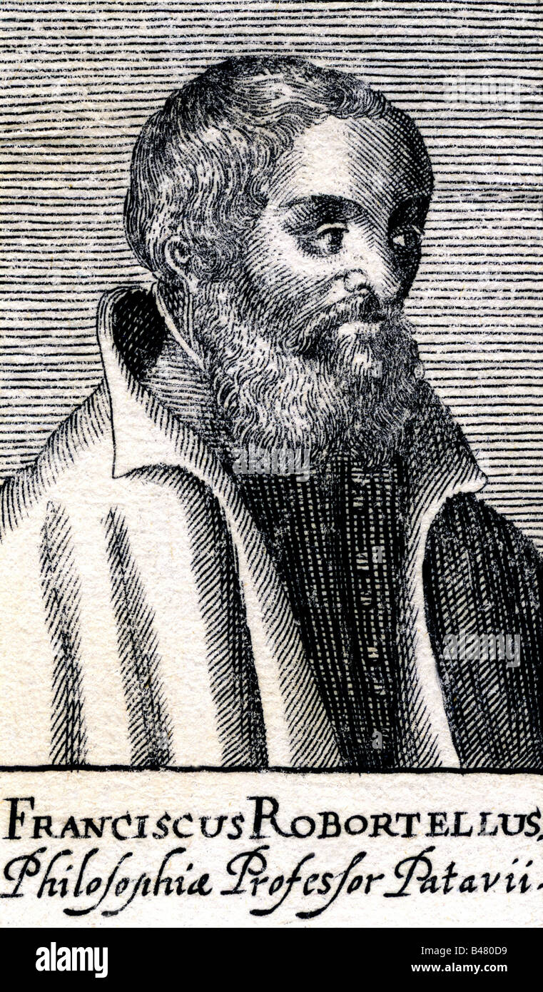 Robortello, Francis, 1516 - 1567, Italian philosopher, copper engraving, Italy, 16th century, Artist's Copyright has not to be cleared Stock Photo