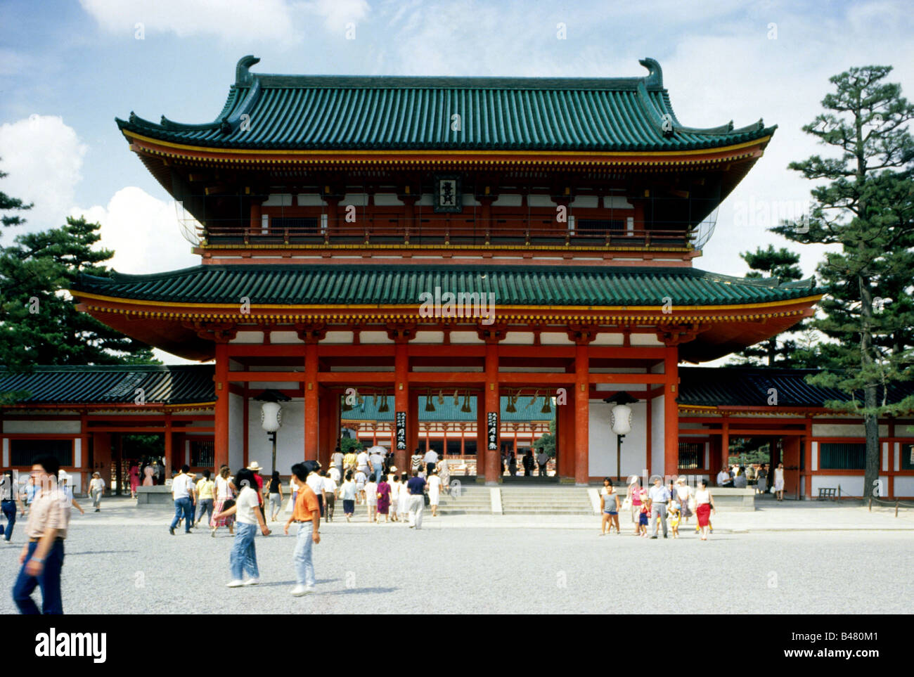 geography / travel, Japan, Kyoto, Heian jingu shrine, exterior view, entrance Stock Photo Alamy