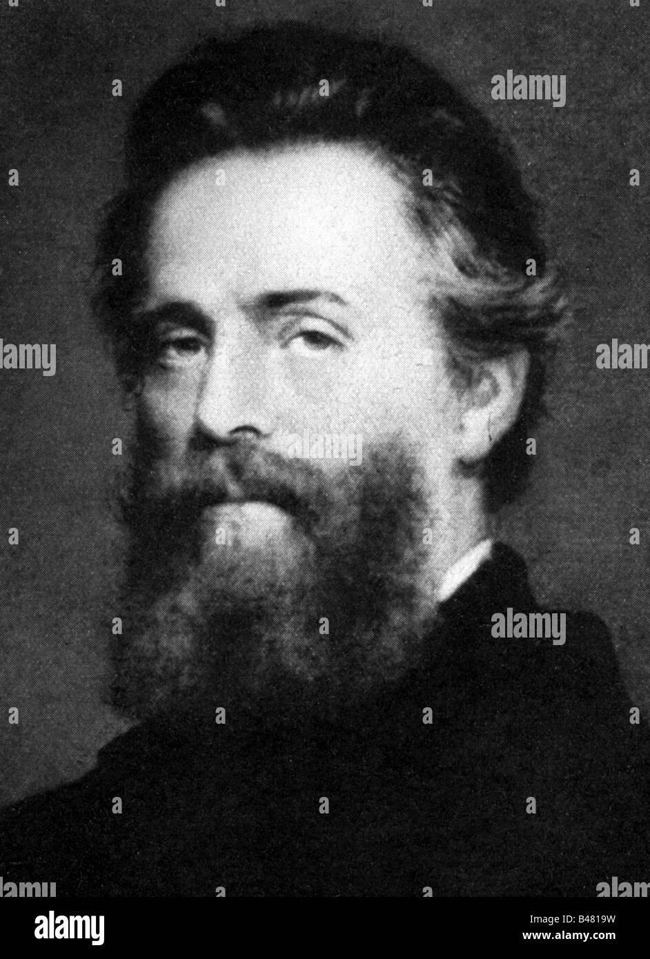 Melville, Hermann, 1.8.1819 - 28.9.1891, American author /writer, portrait, Stock Photo