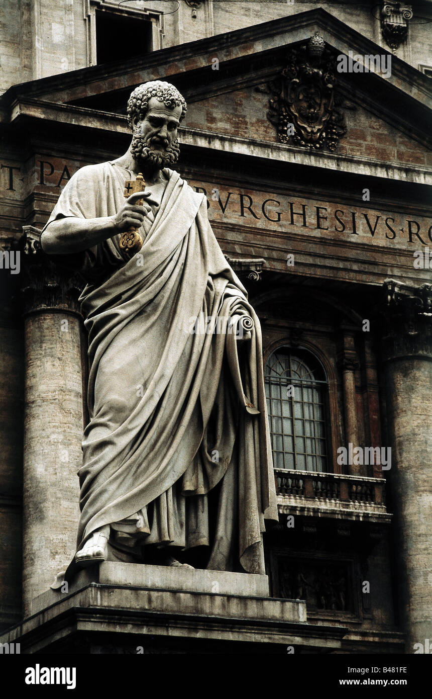 Saint Peter (Simon bar Jona), + circa 64 AD, apostle, statue on St