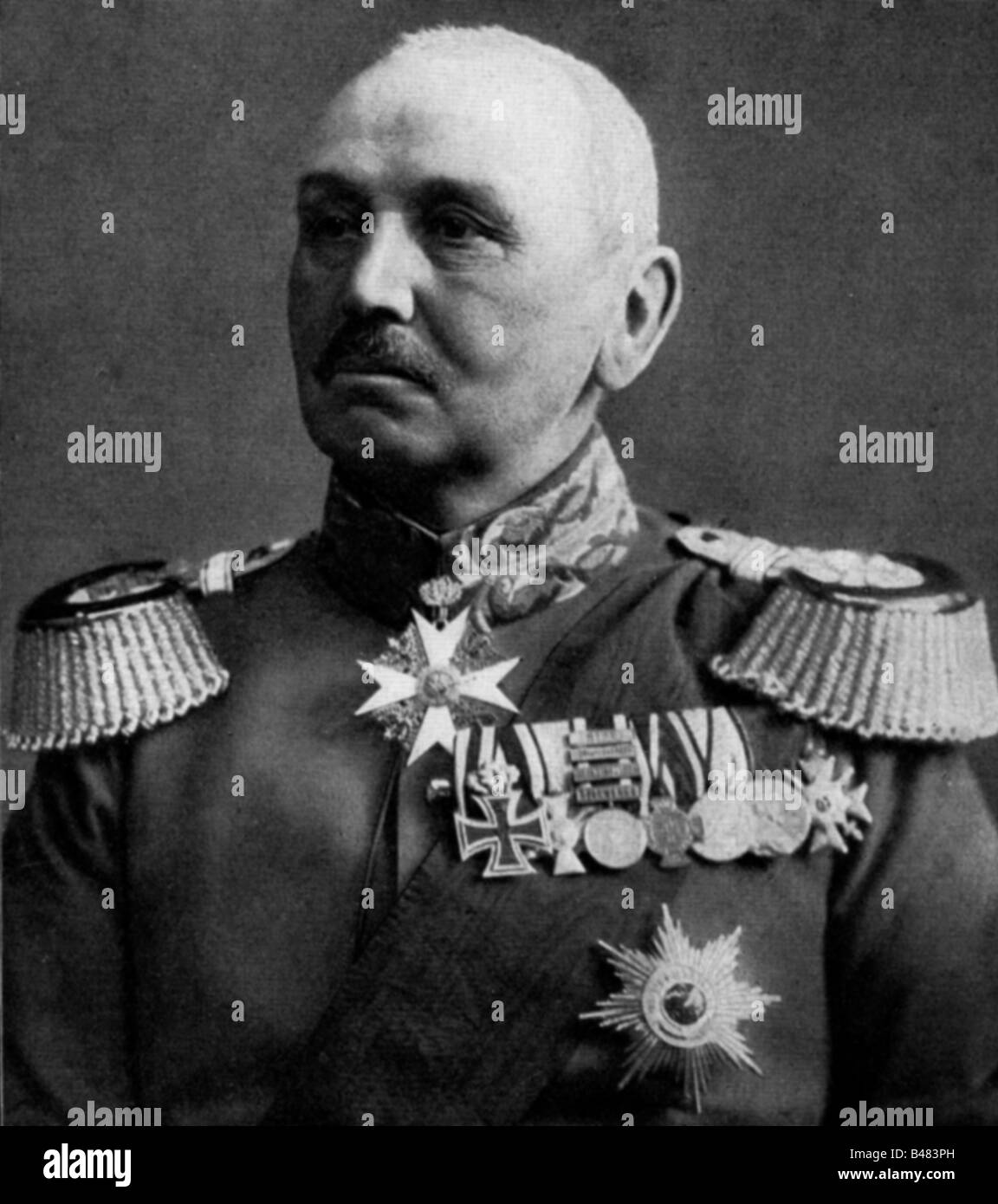 Kluck, Alexander von, 20.5.1846 - 19.10.1934, German  General, Commanding General of 1st Army 2.8.1914 - 28.3.1915, portrait, circa 1914, , Stock Photo