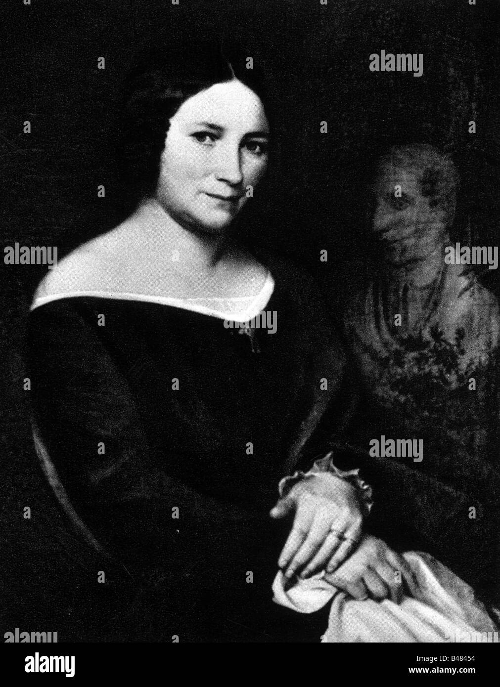 Weber, Carl Maria von, 18.11.1786 - 5.6.1826, German composer, his wife Carolina Brandt (1794 - 1852), half length, after painting by the son Alexander, 19th century, , Stock Photo