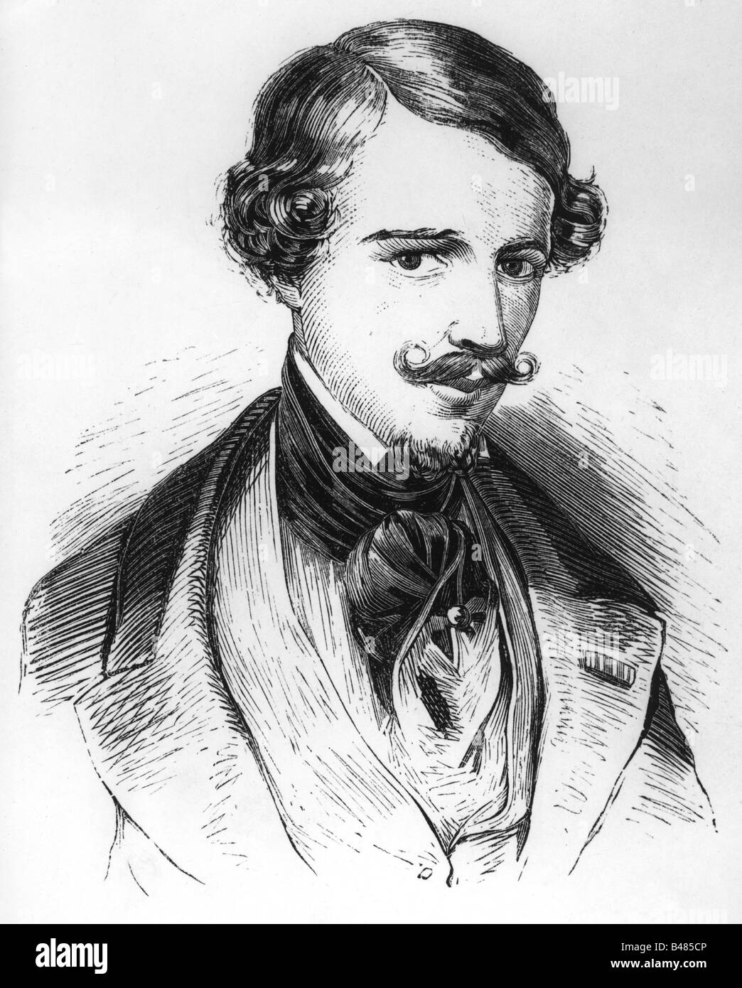 Maximilian Joseph, 4.12.1808 - 15.11.1888, Duke in Bavaria, portrait, wood engraving, circa 1840, , Stock Photo