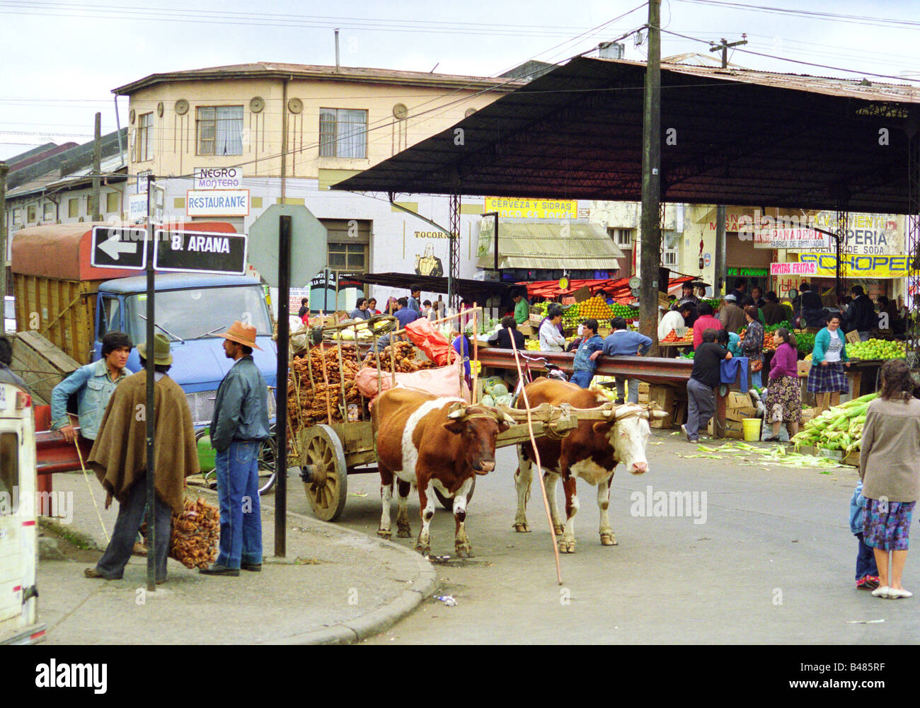 Market in Chile Stock Photo - Alamy